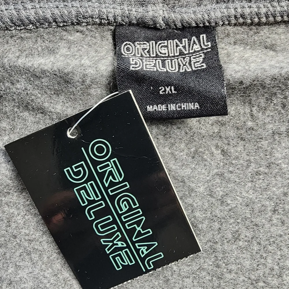 XXL Casual Grey Full Zip Lightweight Hoodie - Picture 9 of 10